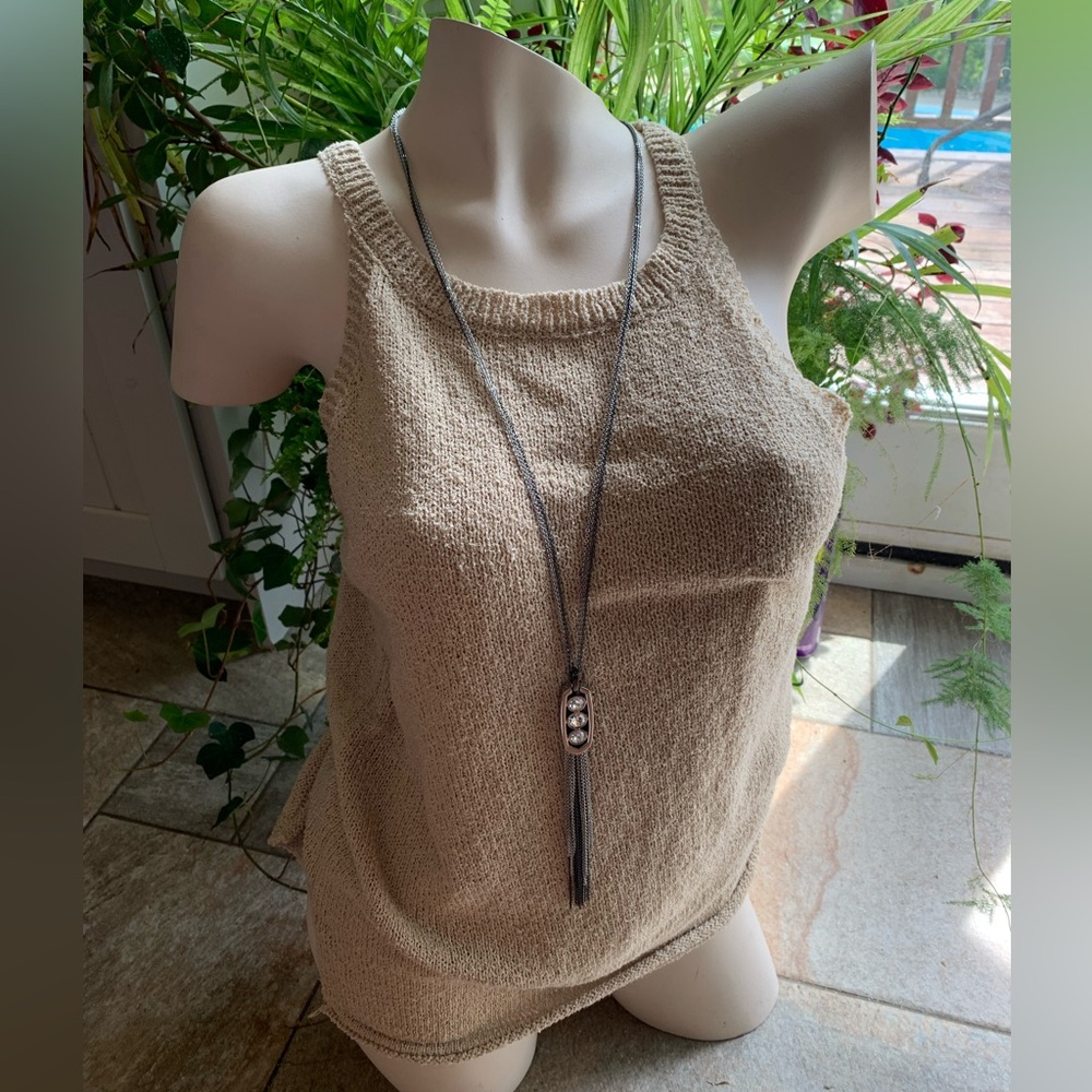 WHITE HOUSE BLACK MARKET | Silver Tone Rhinestone Drop Necklace
